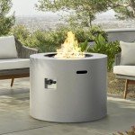 Kinger Home 32-Inch Round Propane Fire Pit