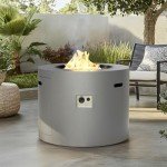 Kinger Home 32-Inch Round Propane Fire Pit