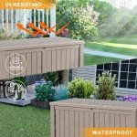 120 Gallon Waterproof Outdoor Storage Box - Light Brown