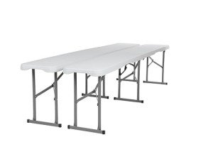 EDEBIBY Folding 6-Foot Resin Bench Set