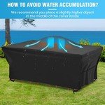 Waterproof Rectangular Patio Furniture Cover with Zipper