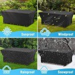 Waterproof Rectangular Patio Furniture Cover with Zipper