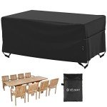 Waterproof Rectangular Patio Furniture Cover with Zipper