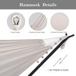 Beige 2-in-1 Convertible Hammock with Stand