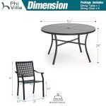 7-Piece Outdoor Round Dining Set for 6