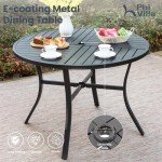 7-Piece Outdoor Round Dining Set for 6