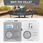 7-Piece Outdoor Round Dining Set for 6