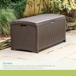 Suncast 99 Gallon Wicker Outdoor Storage Chest
