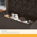 Suncast 99 Gallon Wicker Outdoor Storage Chest