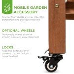 Mobile Garden Potting Bench with Sliding Tabletop