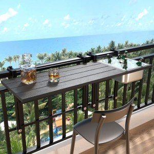 GDLF Adjustable Outdoor Bar Table with Ice Bucket