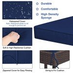 Tangkula 3-Piece Outdoor Wicker Bar Set