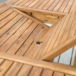 Maui Modern 6-Piece Acacia Outdoor Dining Set