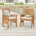 Maui Modern 6-Piece Acacia Outdoor Dining Set