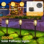 8 Pack Waterproof LED Solar Pathway Lights