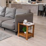 Utoplike Double Layer Teak Side Table