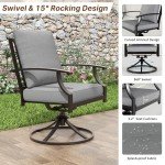 9-Piece Outdoor Patio Dining Set with Swivel Chairs