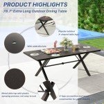 9-Piece Outdoor Patio Dining Set with Swivel Chairs