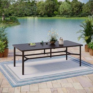 MIXPATIO 83" Rectangular Patio Dining Table for 8