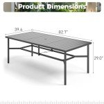 MIXPATIO 83" Rectangular Patio Dining Table for 8