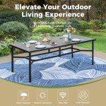 MIXPATIO 83" Rectangular Patio Dining Table for 8