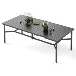 MIXPATIO 83" Rectangular Patio Dining Table for 8