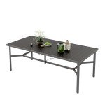 MIXPATIO 83" Rectangular Patio Dining Table for 8