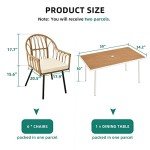 7-Piece Rattan Patio Dining Set for Outdoors