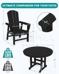5-Piece Outdoor Patio Dining Set with Umbrella Hole