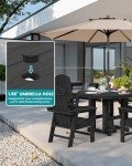 5-Piece Outdoor Patio Dining Set with Umbrella Hole
