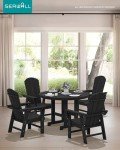 5-Piece Outdoor Patio Dining Set with Umbrella Hole