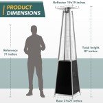 Pamapic 48,000 BTU Pyramid Flame Patio Heater