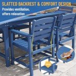 7-Piece Outdoor Dining Set with Umbrella Hole
