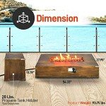 SereneLife 54" Outdoor Propane Fire Pit Table