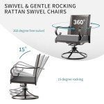 9-Piece Outdoor Dining Set with Swivel Chairs