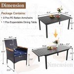 Sophia & William 9-Piece Expandable Patio Dining Set