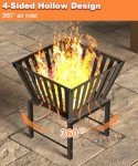 Portable 17-Inch Outdoor Fire Pit for Camping
