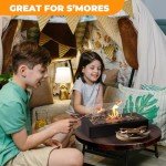 Portable Rectangle Fire Pit with S'mores Kit