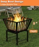 Portable 17-Inch Outdoor Fire Pit for Camping