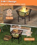 Portable 17-Inch Outdoor Fire Pit for Camping