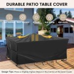 Heavy Duty Waterproof Patio Furniture Covers (Black)