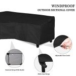 Waterproof V-Shaped Sectional Sofa Cover, Black