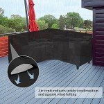 Waterproof V-Shaped Sectional Sofa Cover, Black