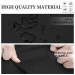 Waterproof V-Shaped Sectional Sofa Cover, Black