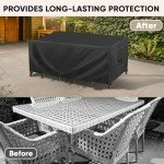 Heavy Duty Waterproof Patio Furniture Covers (Black)
