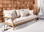 Martinique Natural & White Outdoor Patio Sofa