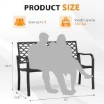 Xalvora 50" Weatherproof Outdoor Garden Bench