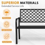 Xalvora 50" Weatherproof Outdoor Garden Bench