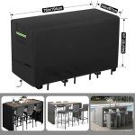 Waterproof Cover for 7-Piece Bar Height Dining Set
