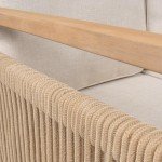 Gable 3-Seat Mid-Century Modern Outdoor Sofa